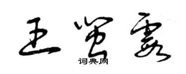 曾慶福王閩霞草書個性簽名怎么寫