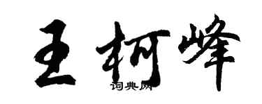 胡問遂王柯峰行書個性簽名怎么寫