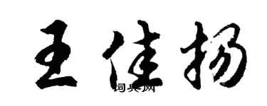 胡問遂王佳揚行書個性簽名怎么寫