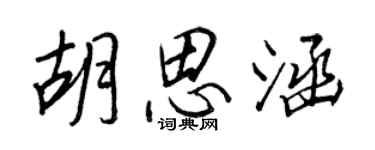 王正良胡思涵行書個性簽名怎么寫