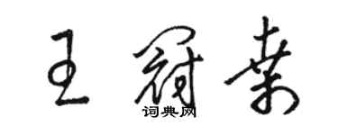 駱恆光王冠桑草書個性簽名怎么寫