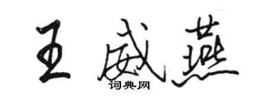 駱恆光王威燕行書個性簽名怎么寫