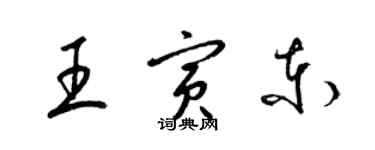 梁錦英王寅東草書個性簽名怎么寫