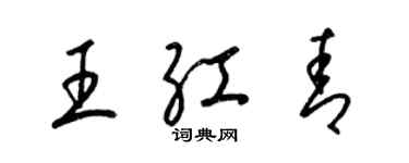 梁錦英王紅青草書個性簽名怎么寫