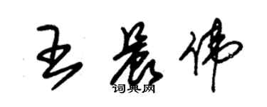 朱錫榮王晨偉草書個性簽名怎么寫