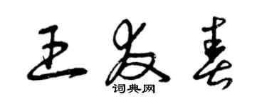 曾慶福王友春草書個性簽名怎么寫