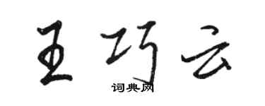 駱恆光王巧雲行書個性簽名怎么寫