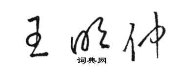 駱恆光王明仲草書個性簽名怎么寫