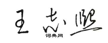 駱恆光王志熙草書個性簽名怎么寫