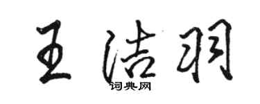 駱恆光王潔羽行書個性簽名怎么寫