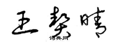 曾慶福王契晴草書個性簽名怎么寫