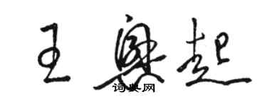 駱恆光王興起草書個性簽名怎么寫