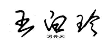 朱錫榮王白玲草書個性簽名怎么寫