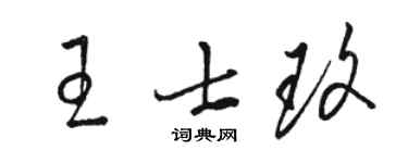 駱恆光王士玫草書個性簽名怎么寫