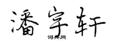 曾慶福潘宇軒行書個性簽名怎么寫