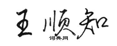 駱恆光王順知行書個性簽名怎么寫