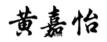 胡問遂黃嘉怡行書個性簽名怎么寫