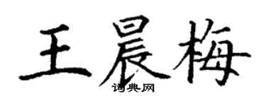 丁謙王晨梅楷書個性簽名怎么寫