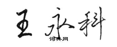 駱恆光王永科行書個性簽名怎么寫