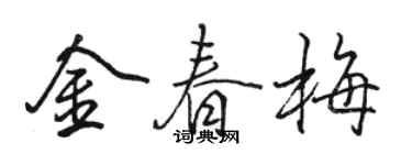 駱恆光金春梅行書個性簽名怎么寫