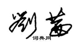 朱錫榮劉茜草書個性簽名怎么寫