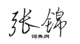 駱恆光張錦行書個性簽名怎么寫