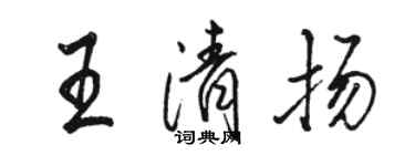 駱恆光王清揚行書個性簽名怎么寫