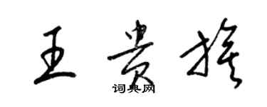 梁錦英王貴旗草書個性簽名怎么寫