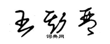 朱錫榮王斯琴草書個性簽名怎么寫