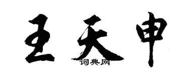 胡問遂王天申行書個性簽名怎么寫