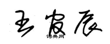 朱錫榮王官辰草書個性簽名怎么寫