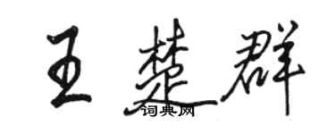 駱恆光王楚群行書個性簽名怎么寫