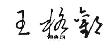 駱恆光王格歡草書個性簽名怎么寫