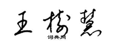 梁錦英王樹慧草書個性簽名怎么寫