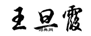 胡問遂王旦霞行書個性簽名怎么寫