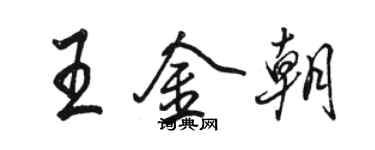 駱恆光王金朝行書個性簽名怎么寫