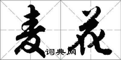 胡問遂麥花行書怎么寫