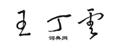 駱恆光王丁雲草書個性簽名怎么寫