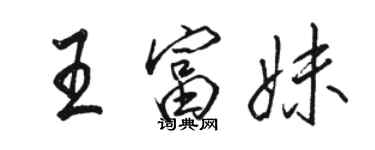 駱恆光王富妹行書個性簽名怎么寫