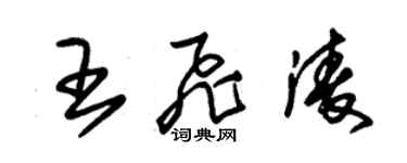 朱錫榮王飛凌草書個性簽名怎么寫