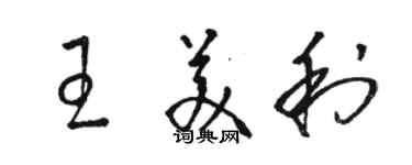 駱恆光王美利草書個性簽名怎么寫