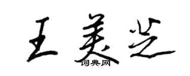 王正良王美芝行書個性簽名怎么寫