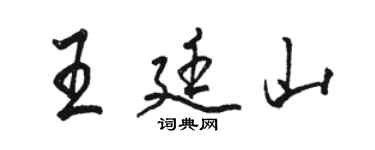 駱恆光王廷山行書個性簽名怎么寫