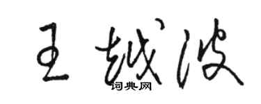 駱恆光王越波草書個性簽名怎么寫