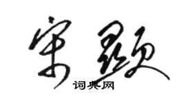 駱恆光宋顯草書個性簽名怎么寫