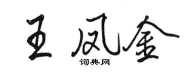 駱恆光王鳳金行書個性簽名怎么寫