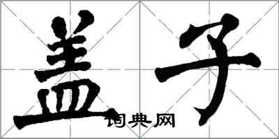 翁闓運蓋子楷書怎么寫