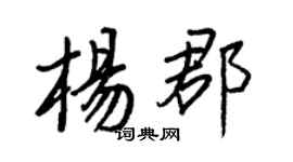 王正良楊郡行書個性簽名怎么寫