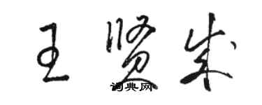 駱恆光王賢成草書個性簽名怎么寫