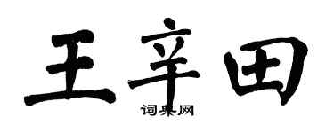 翁闓運王辛田楷書個性簽名怎么寫
